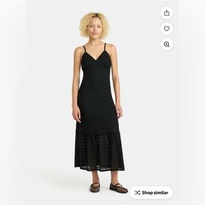 Women Elegant Black Lace maxi Dress size M